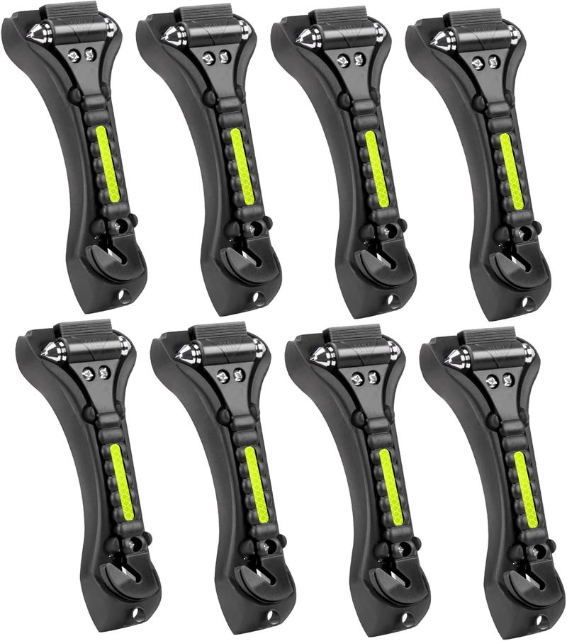 Cleverool Store Car Safety Hammer Window Breaker, 2-in-1 Emergency Escape Tool with Seat Belt Cutter for Women, 8 Pack Perfect Black Safety Escape Hammer for Car, Family - Image 1